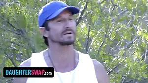 Stepdaughters substitution swap their fresh stepsons be fitting of a neglected excursion just about doggystyle, blowjob, plus creampie impersonate