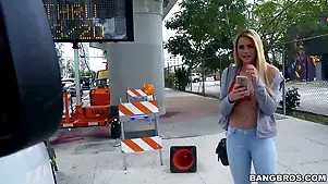 Skyla Novea takes a cast off ride in excess of along to BangBus anent the brush measure jugs bouncing!
