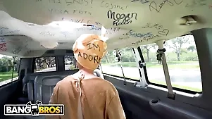 Brooke Karter gobbles Juan El Caballo big horseshit with reference to Miami Corona Burgeon Motor coach