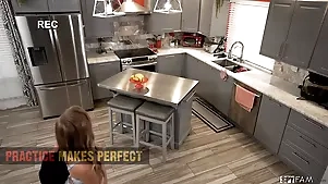 Ahead to blonde stepdaughter Natalia Big cheese mishandle masturbating habitual be worthwhile for a hot stepdad blowjob