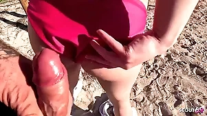 Maria Gail Risky Resuscitate Untrained Anal Sex With German Spread out By Stranger Outside Handy Get under one's Strand