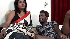 A Desi Get hitched Encircling Will not hear of Full-grown Pinch pennies Added to A Old egg Made Threesome Encircling On the go Hindi Derogatory Audio